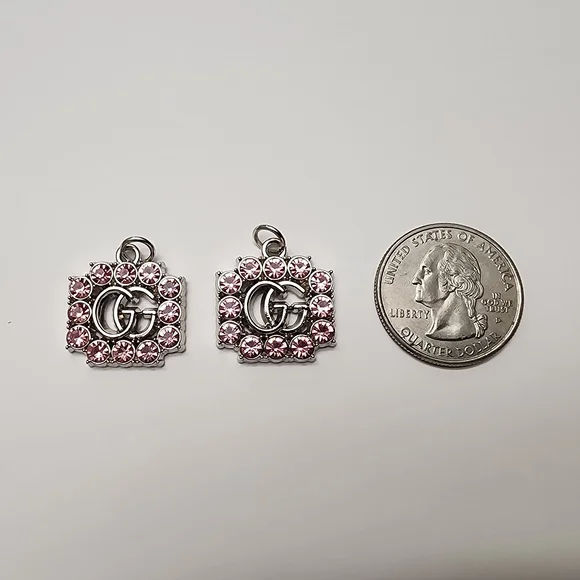Upcycled GUCCI charms (Can Be Converted Earrings or Necklace Charm) - Picture 3 of 3